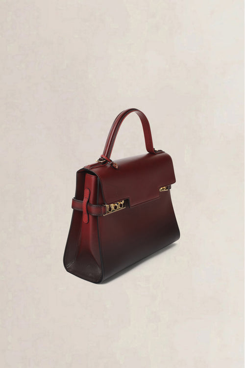 Delvaux Burgundy Tempête Dream Phantom MM Shoulder Bag