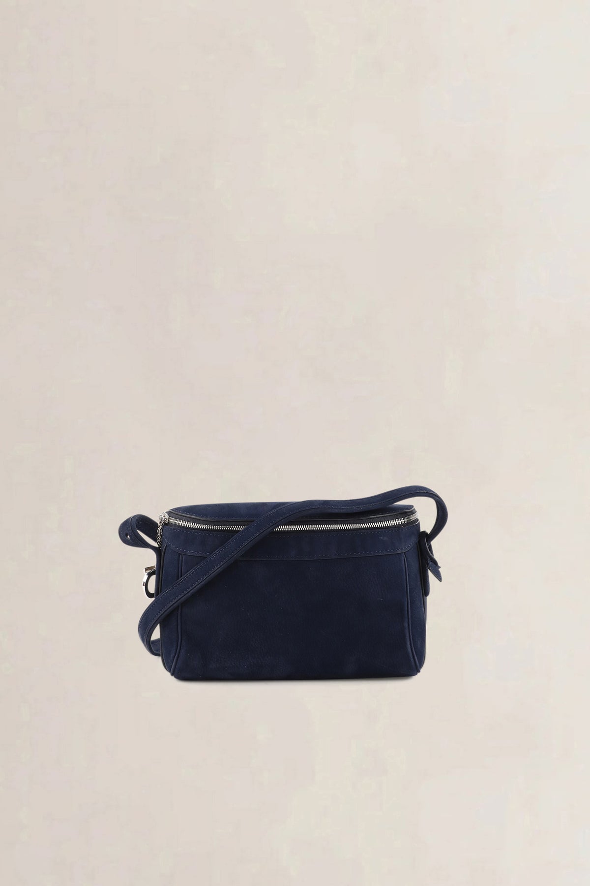 Delvaux Blue Nubuck Tramway Crossbody Bag