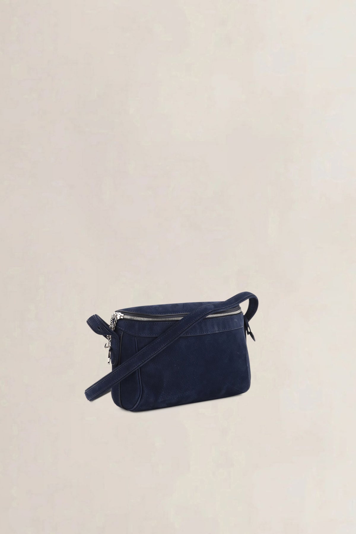 Delvaux Blue Nubuck Tramway Crossbody Bag