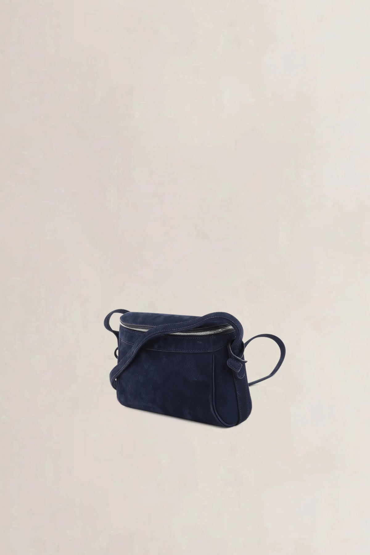 Delvaux Blue Nubuck Tramway Crossbody Bag