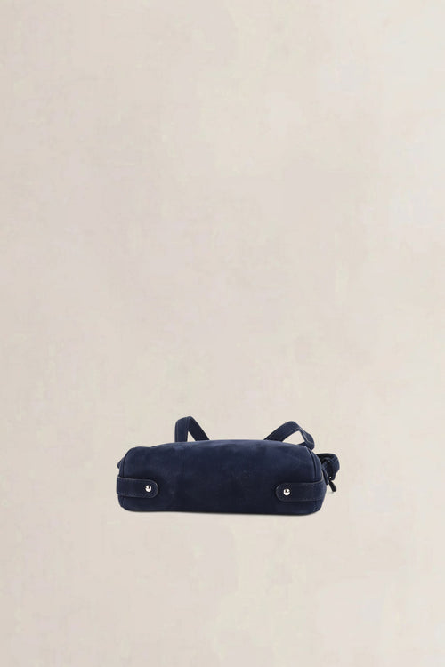 Delvaux Blue Nubuck Tramway Crossbody Bag