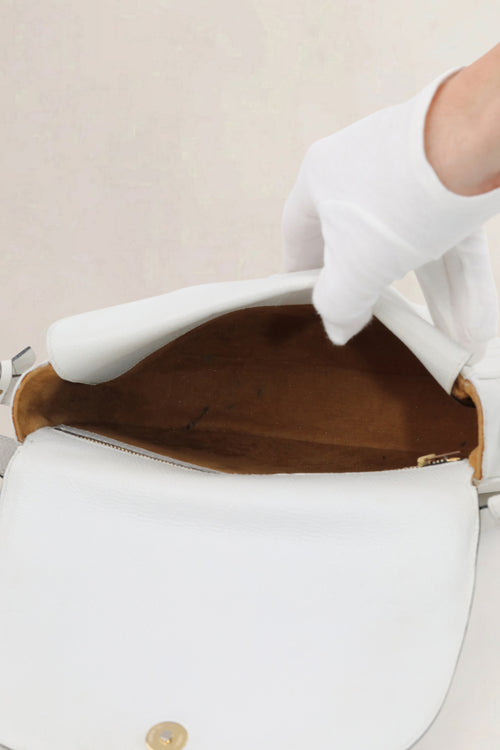 Delvaux White Diva Diligent Crossbody Bag