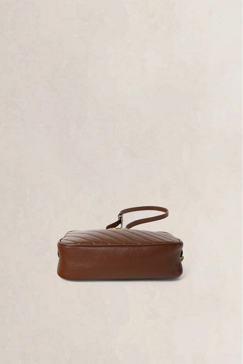 Gucci Brown GG Marmont Matelassé Crossbody Bag