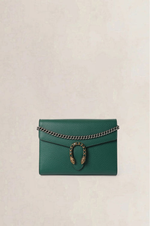 Gucci Green Dionysus Wallet on Chain Crossbody Bag