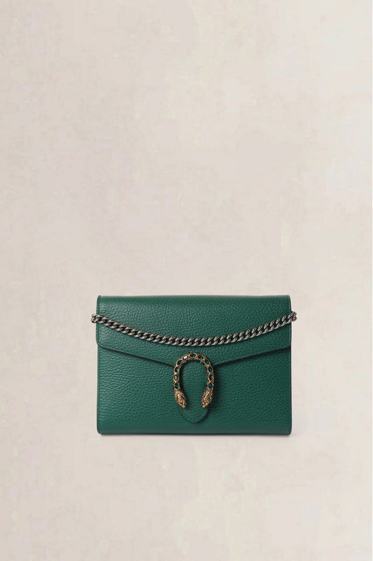 Gucci Green Dionysus Wallet on Chain Crossbody Bag