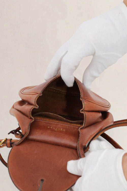 Delvaux Camel Cerceau PM Crossbody Bag