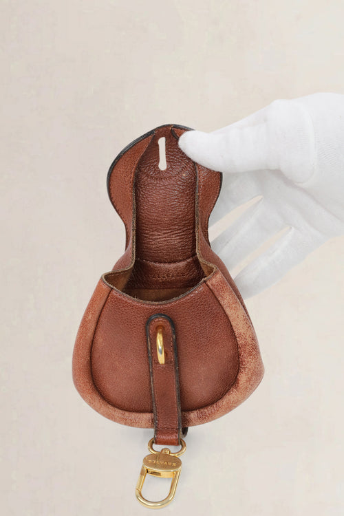 Delvaux Camel Cerceau PM Crossbody Bag