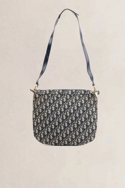 Christian Dior Blue Monogram Shoulder Bag