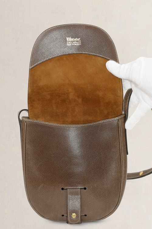 Delvaux Brown Leather Crossbody Bag
