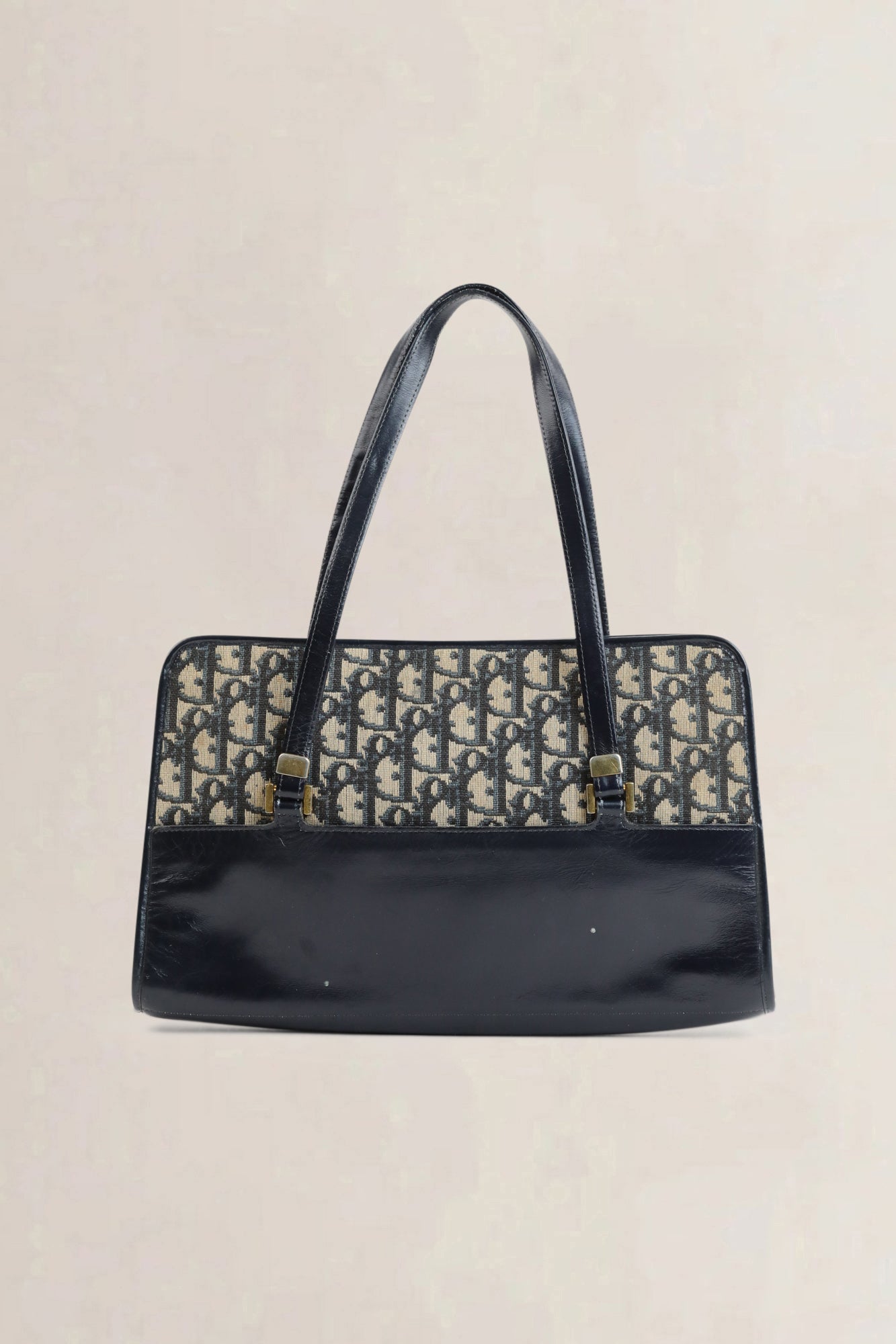 Christian Dior Blue Monogram Top Handle Bag