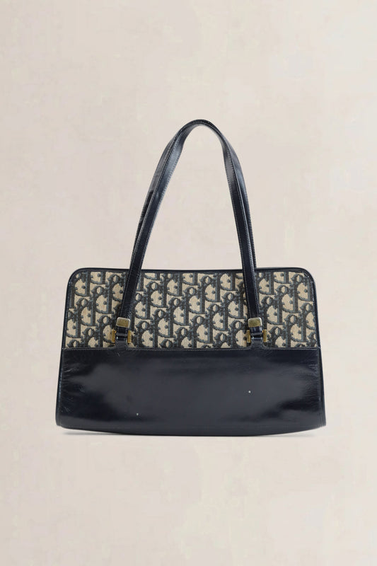 Christian Dior Blue Monogram Top Handle Bag