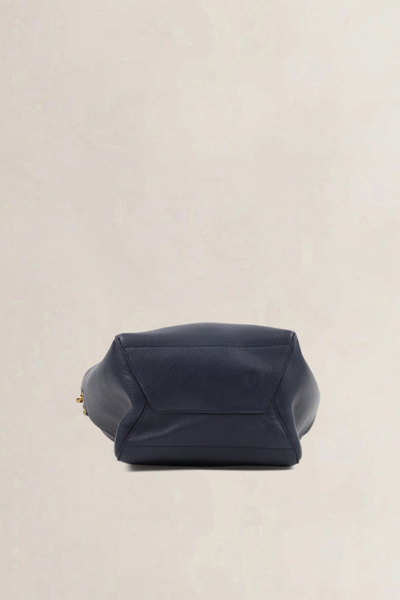 Céline Blue Soft Grained Calfskin Sangle Bucket Bag