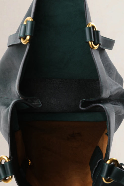 Delvaux Vintage Forest Green Jumping Calf Shoulder Bag