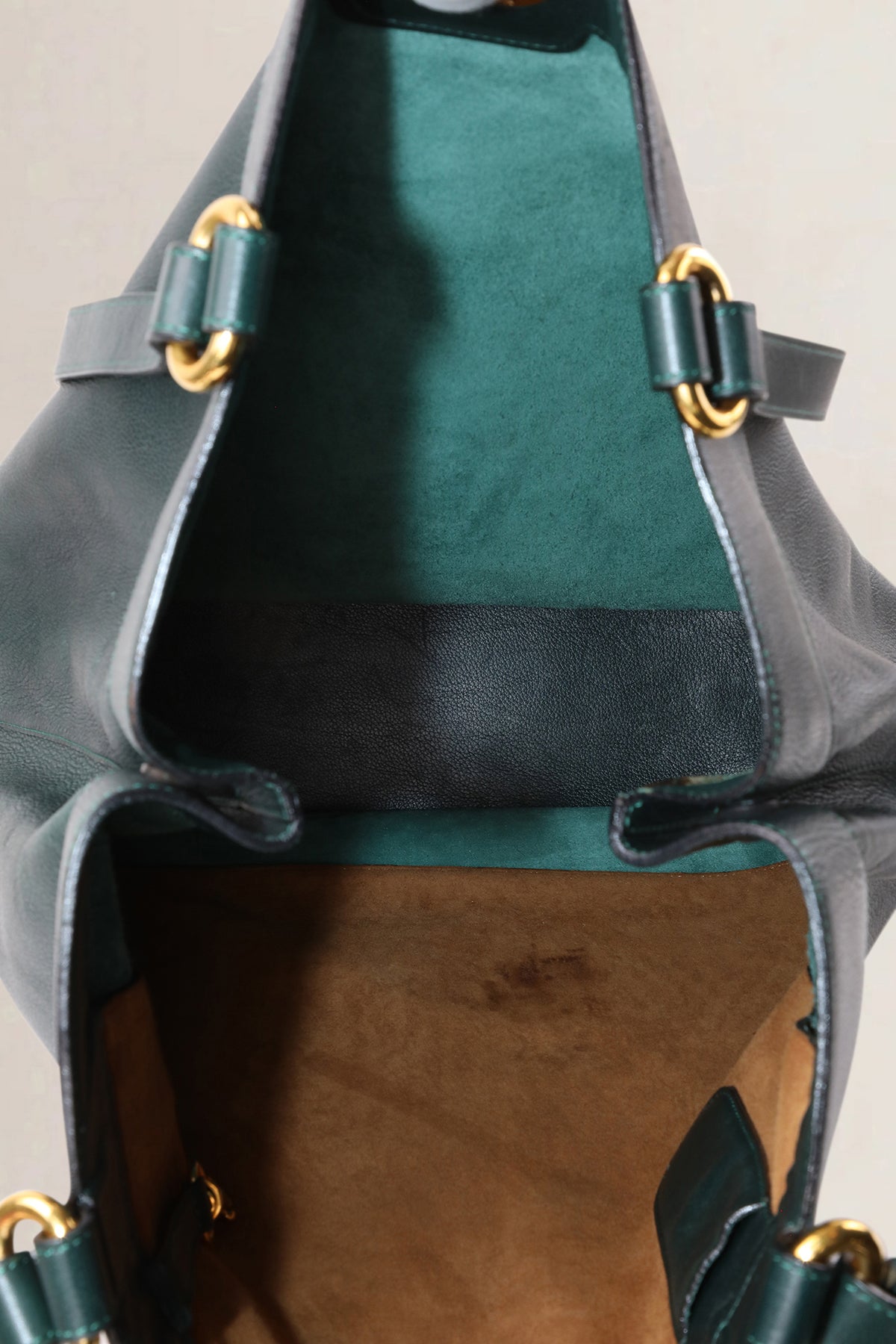 Delvaux Vintage Forest Green Jumping Calf Shoulder Bag