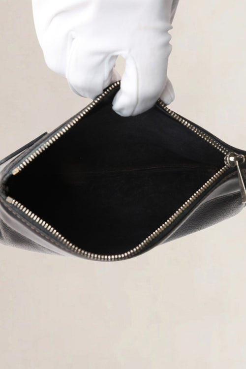 Delvaux Anthracite Deux Jumping Calf Pouch