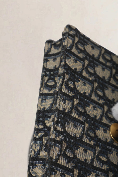 Christian Dior Navy Oblique Saddle Pouch