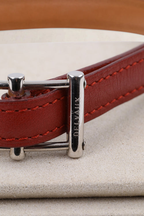 Delvaux Brown Leather Bracelet