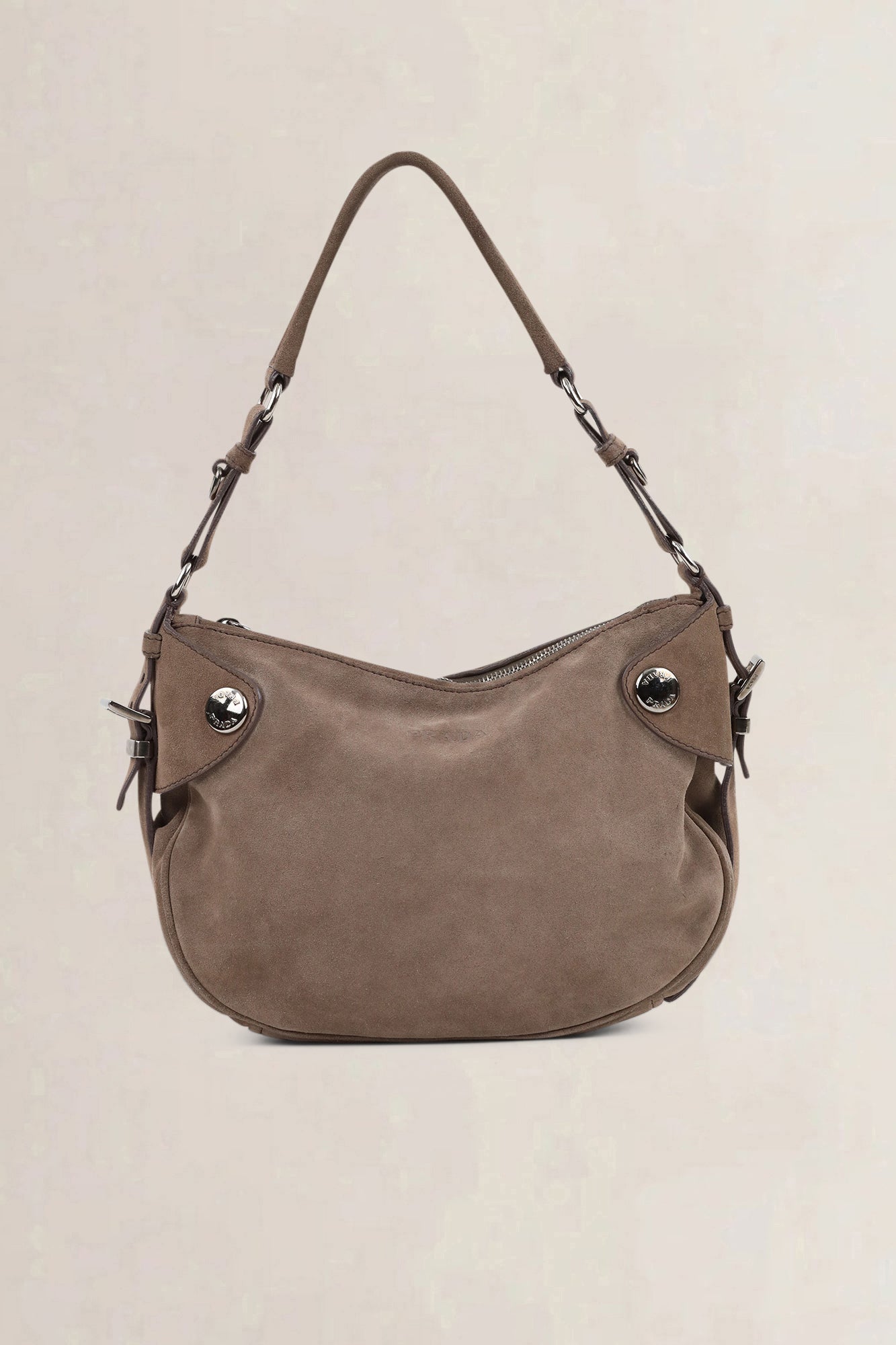 Prada Brown Suède Shoulder Bag