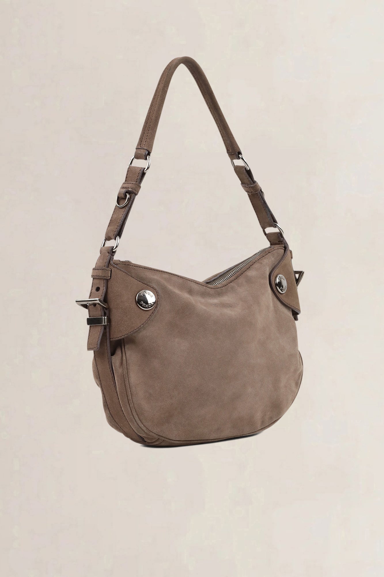 Prada Brown Suède Shoulder Bag