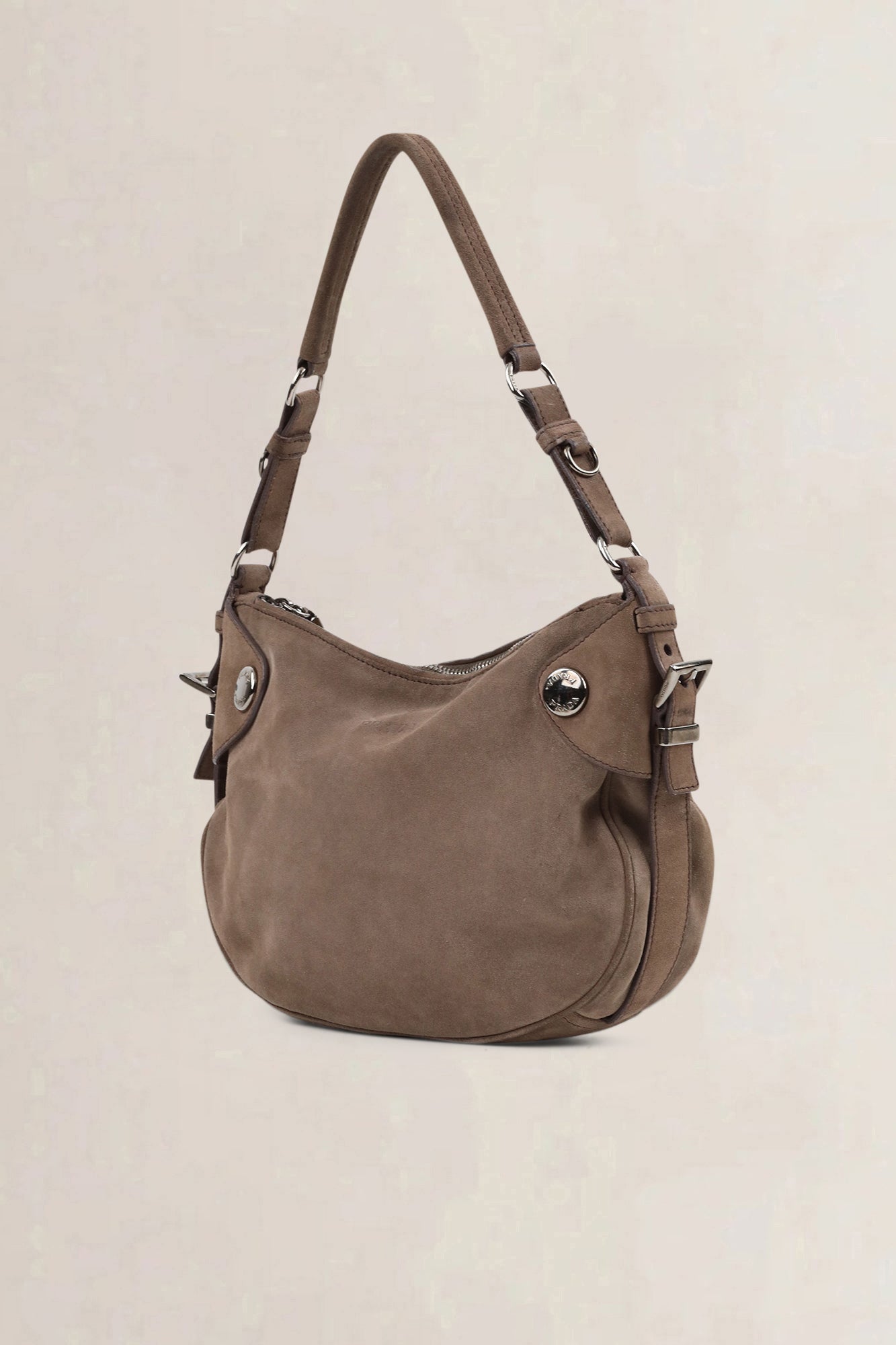 Prada Brown Suède Shoulder Bag