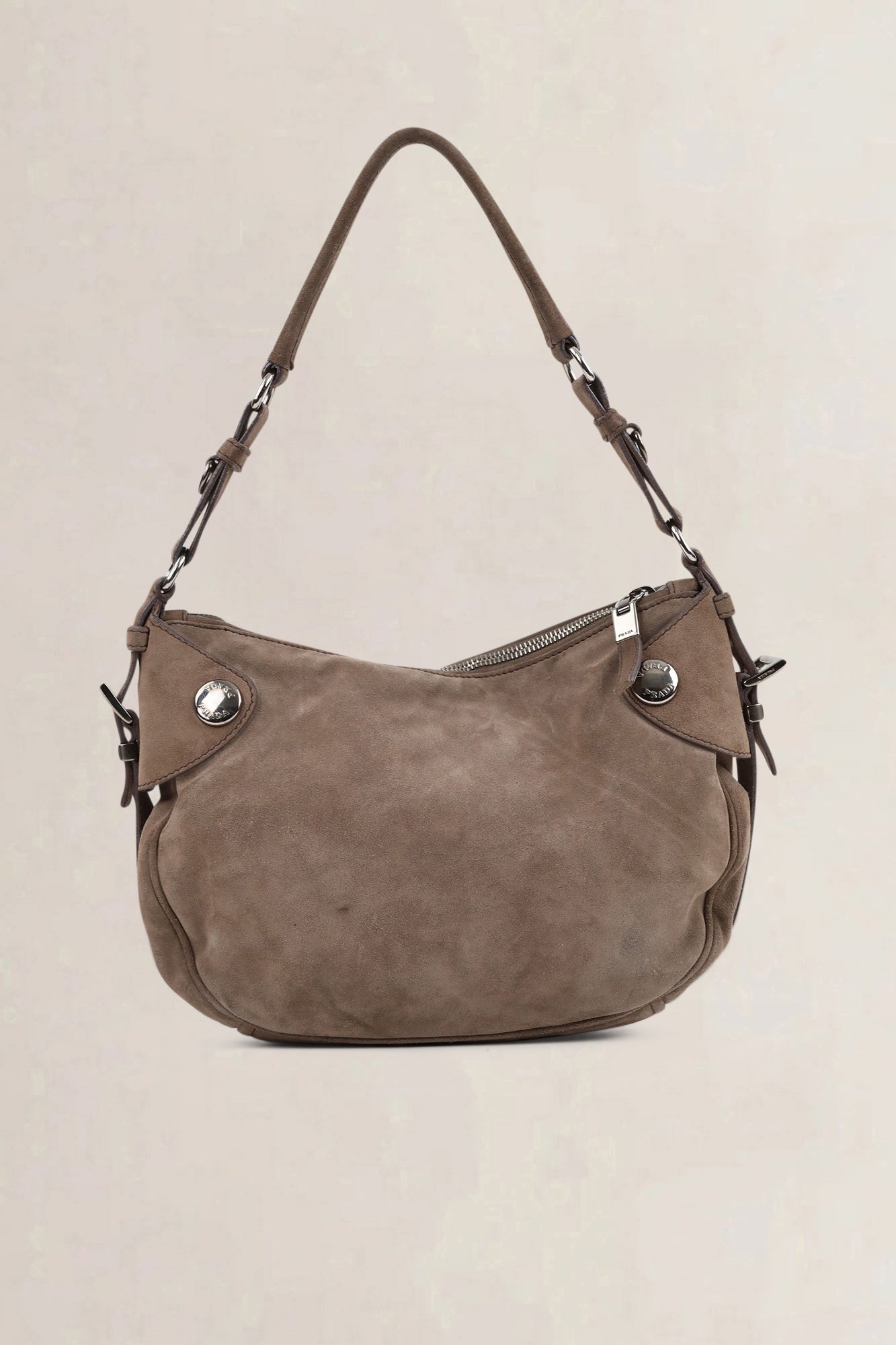 Prada Brown Suède Shoulder Bag