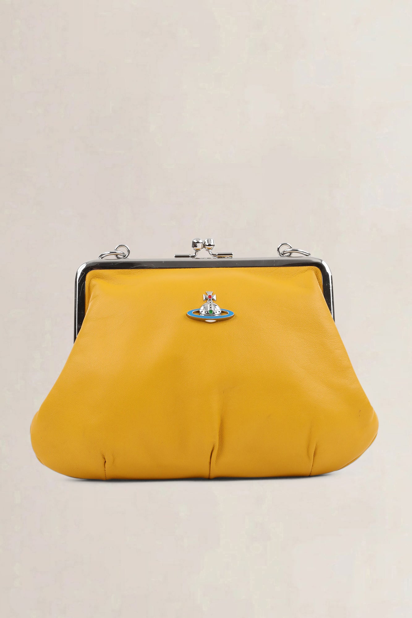 Vivienne Westwood Yellow Leather Crossbody Bag