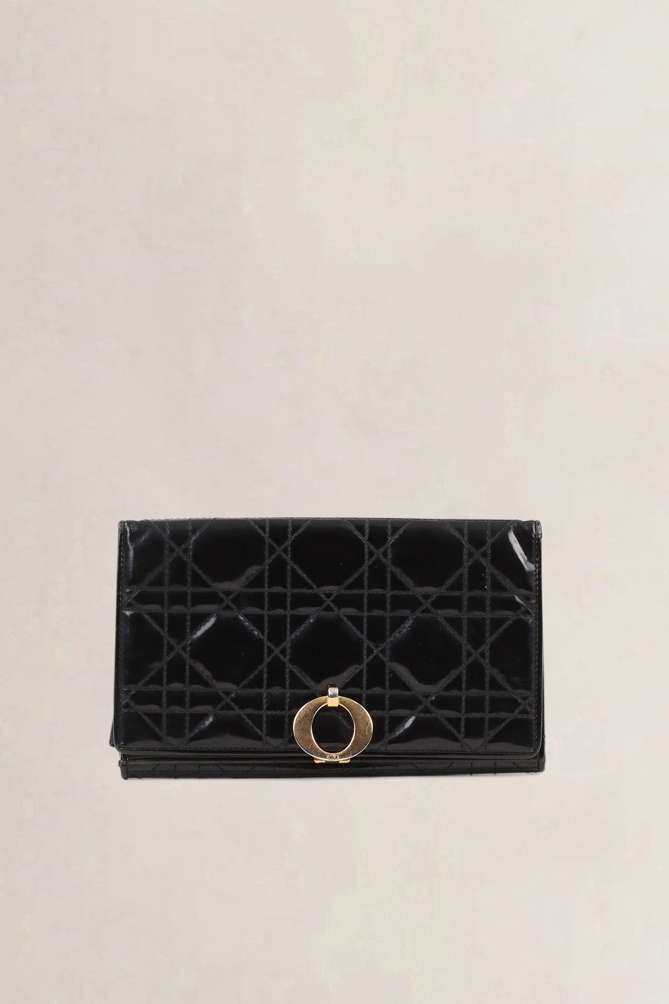 Christian Dior Black Patent Leather Wallet