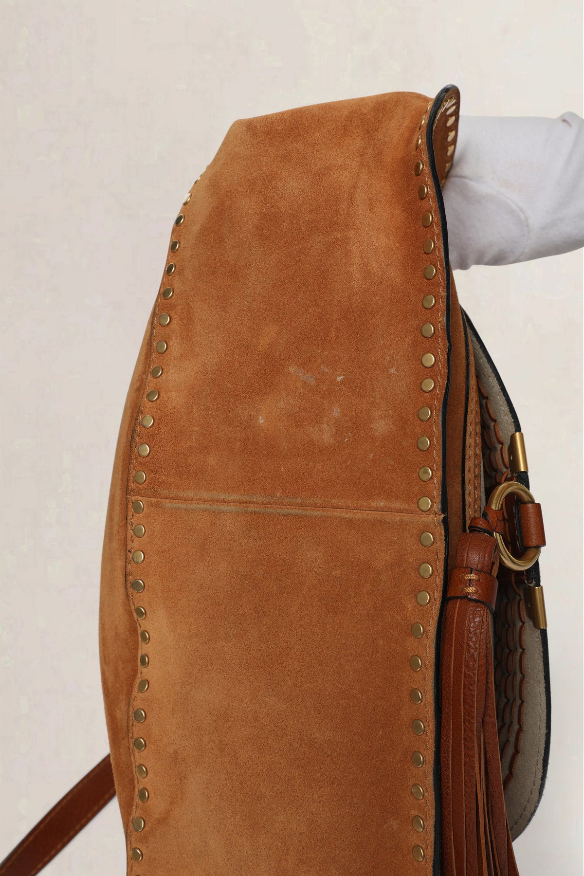 Chloé Brown Marcie Suede Medium Crossbody Bag
