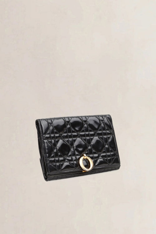 Christian Dior Black Patent Leather Wallet