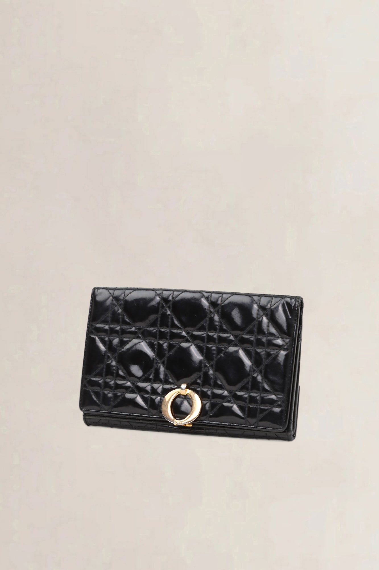 Christian Dior Black Patent Leather Wallet