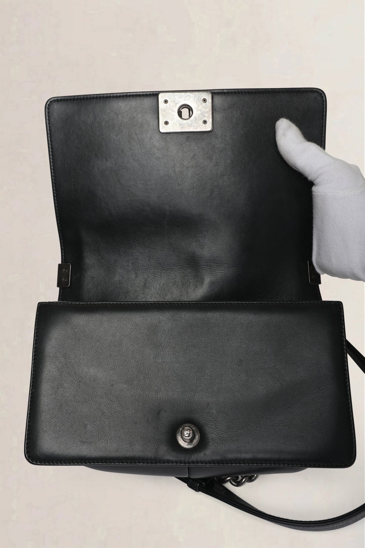Chanel Black Boy Old Medium Shoulder Bag