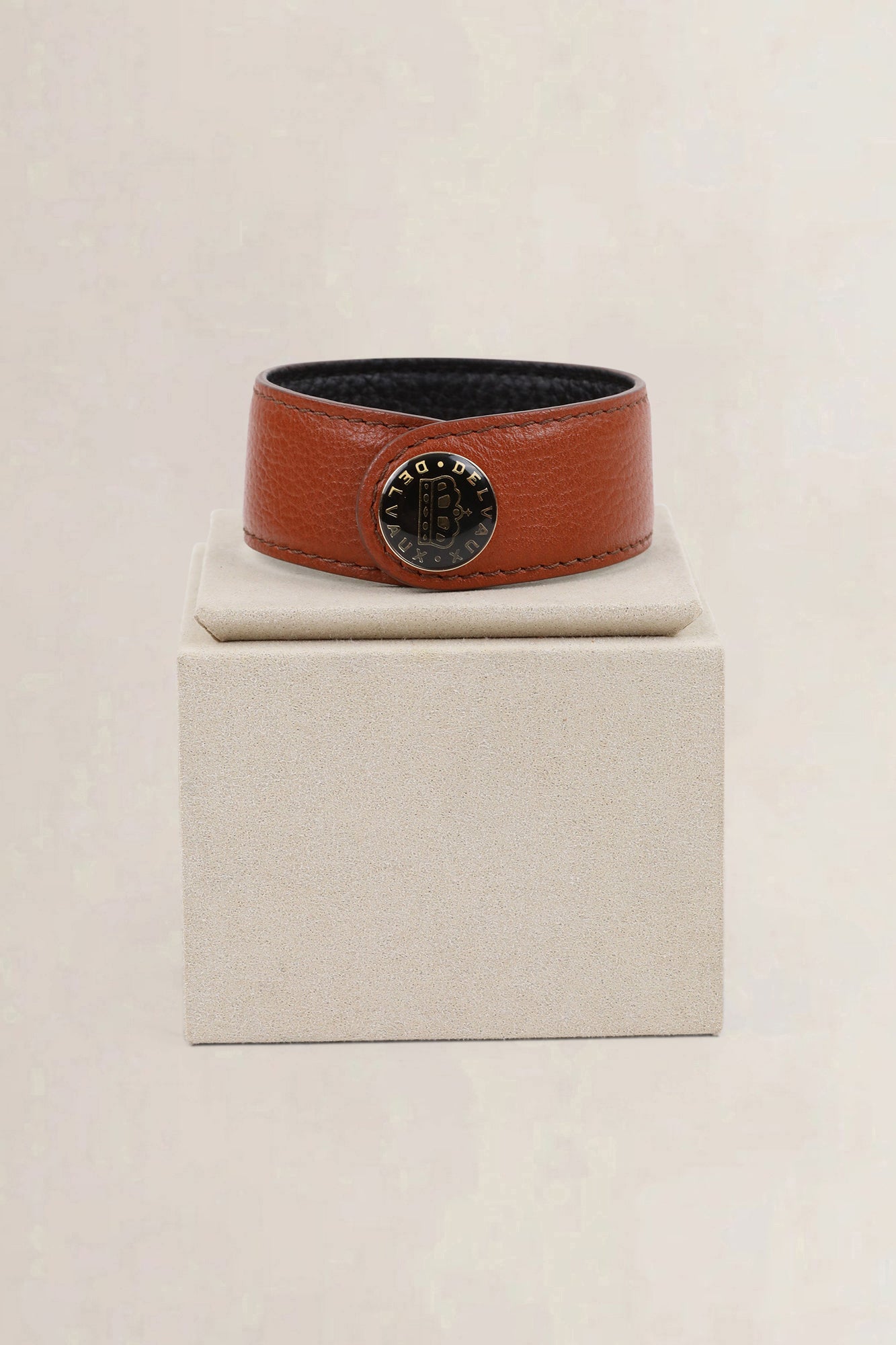 Delvaux Brown Leather Bracelet