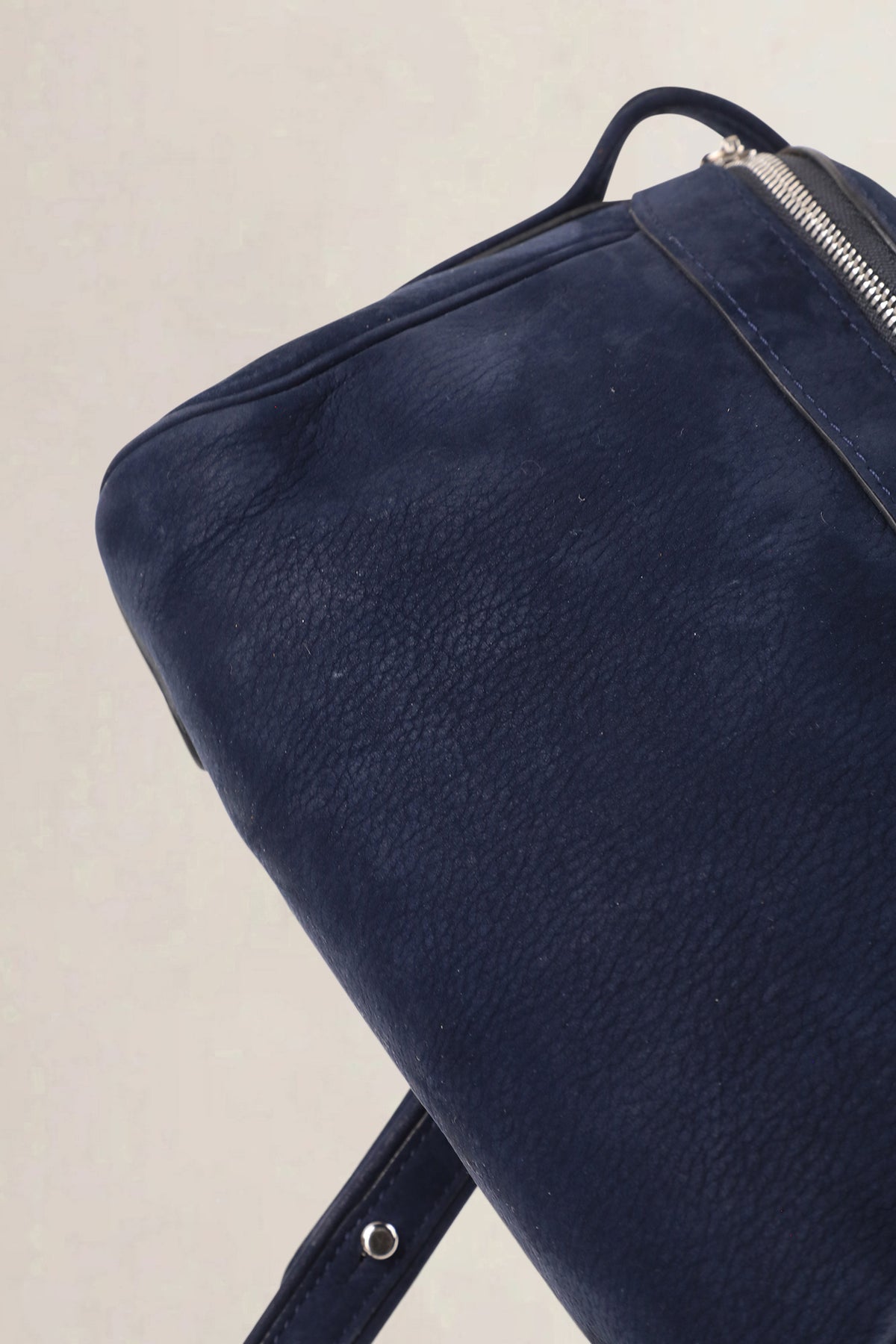 Delvaux Blue Nubuck Tramway Crossbody Bag