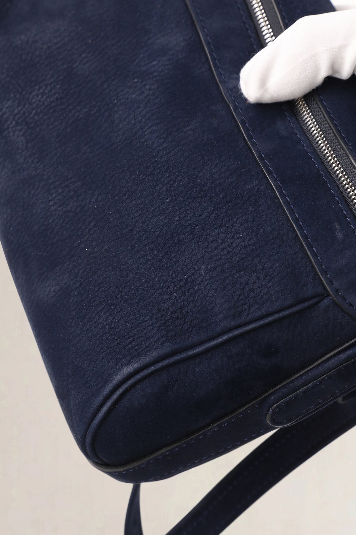 Delvaux Blue Nubuck Tramway Crossbody Bag