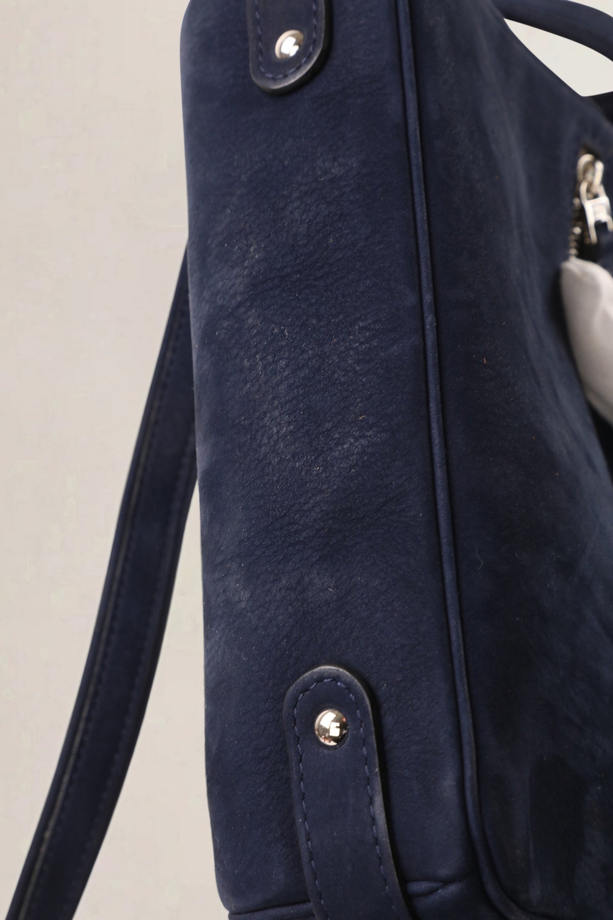 Delvaux Blue Nubuck Tramway Crossbody Bag