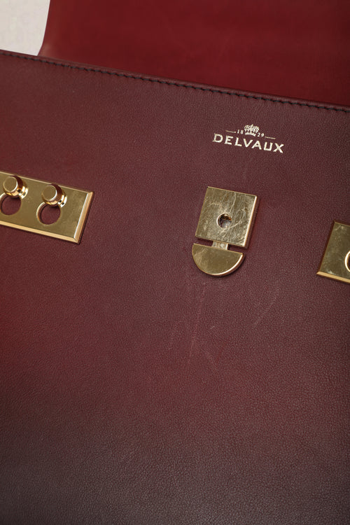 Delvaux Burgundy Tempête Dream Phantom MM Shoulder Bag