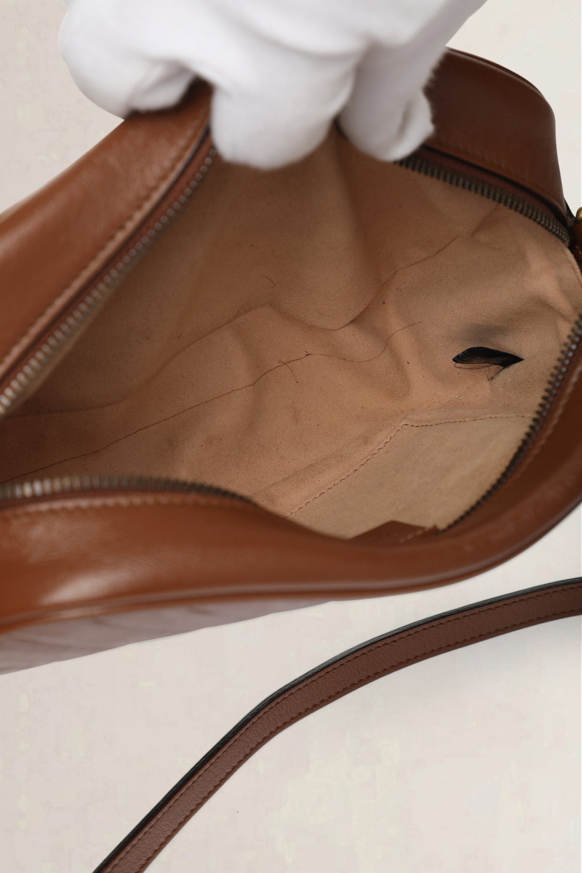 Gucci Brown GG Marmont Matelassé Crossbody Bag