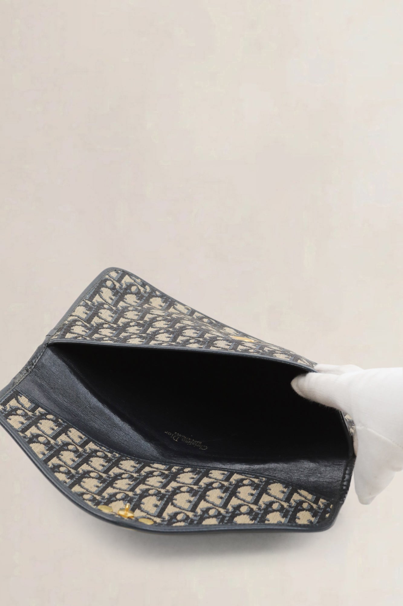 Christian Dior Blue Monogram Enveloppe Clutch