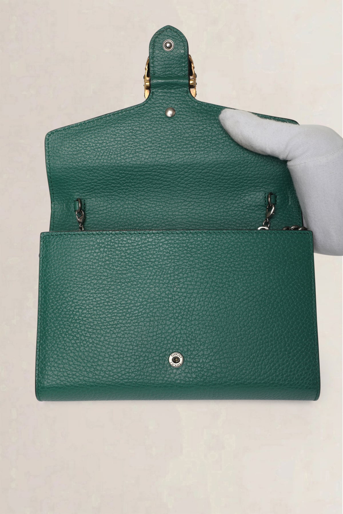 Gucci Green Dionysus Wallet on Chain Crossbody Bag