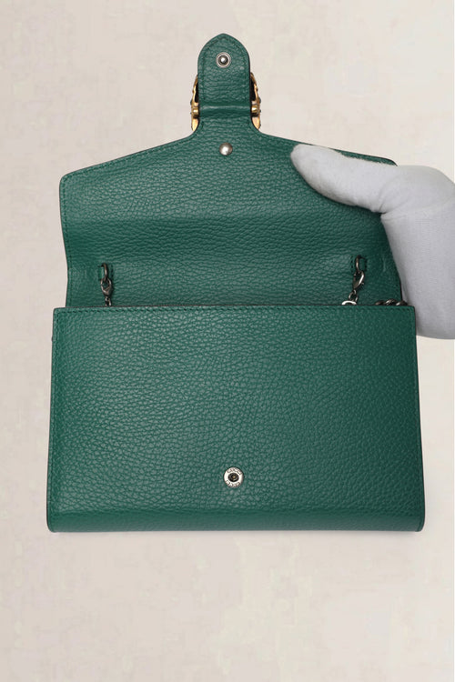 Gucci Green Dionysus Wallet on Chain Crossbody Bag