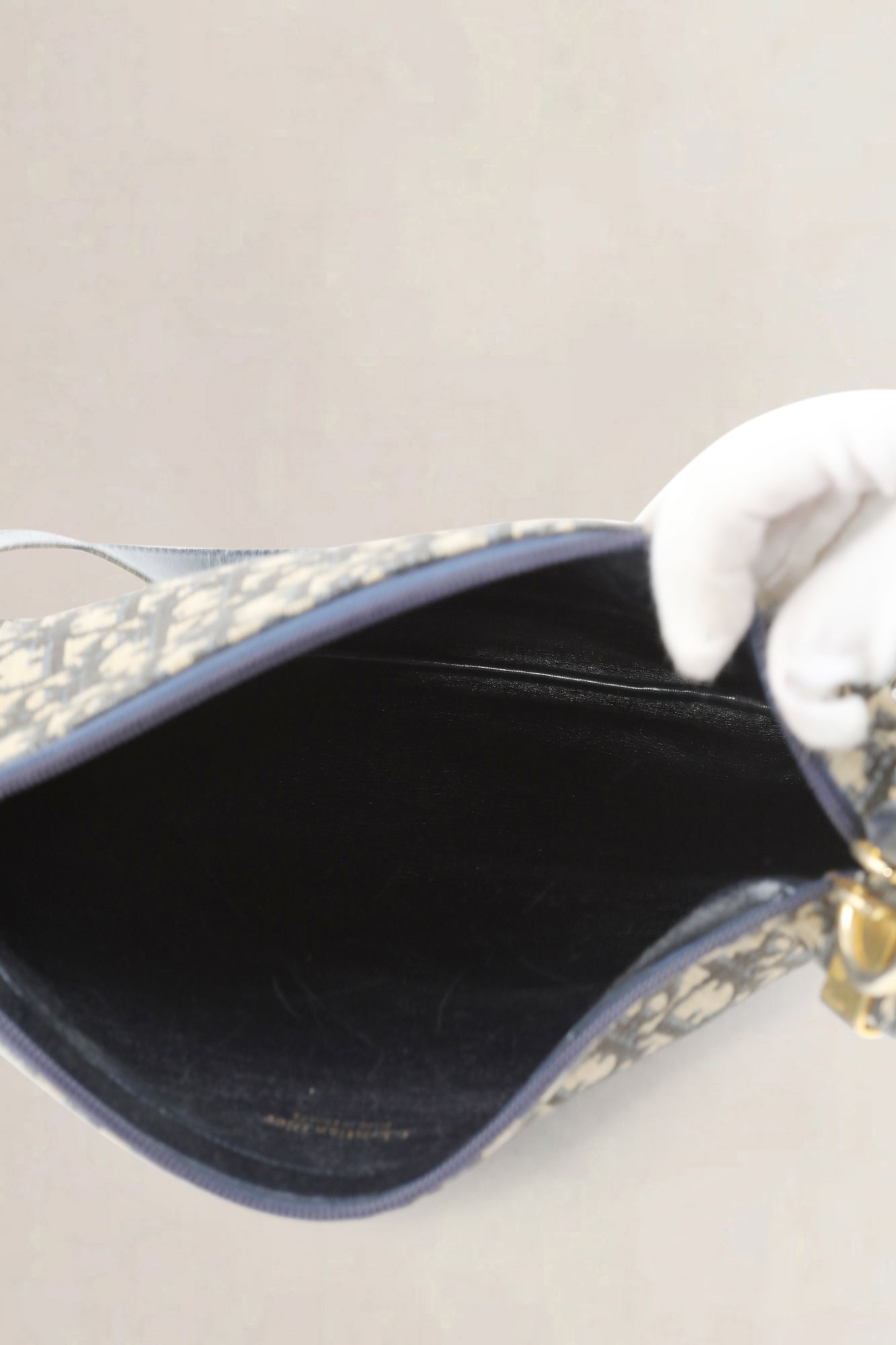Christian Dior Blue Monogram Shoulder Bag