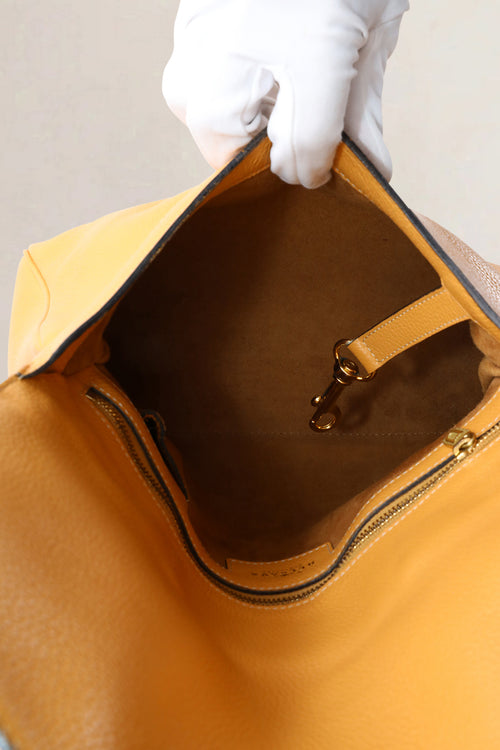 Delvaux Mustard Yellow Jumping Calf Chablis Crossbody Bag