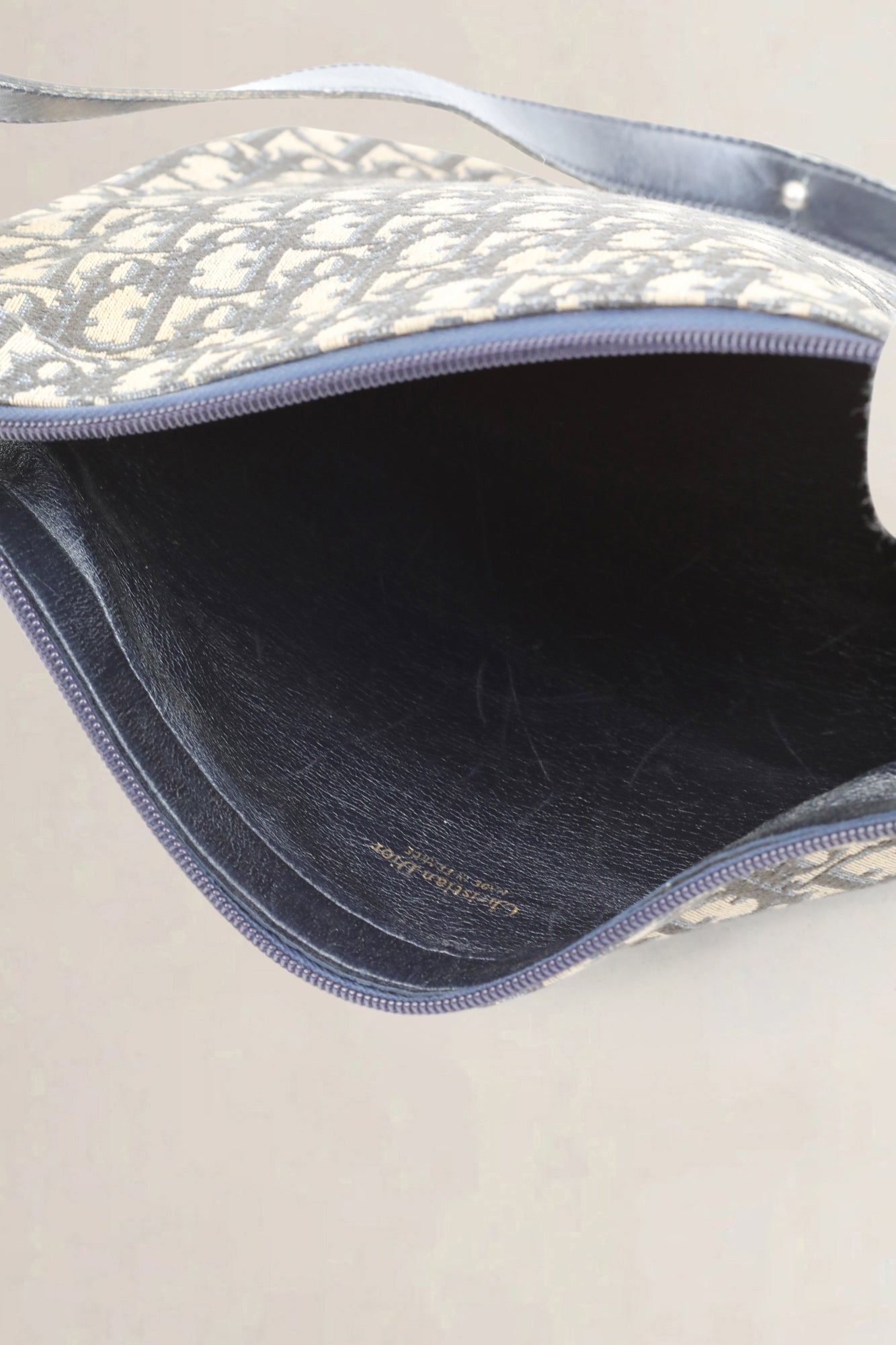 Christian Dior Blue Monogram Shoulder Bag