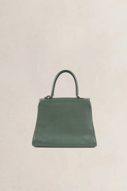 Delvaux Olive Green Jumping Calf Brillant MM Top Handle Bag