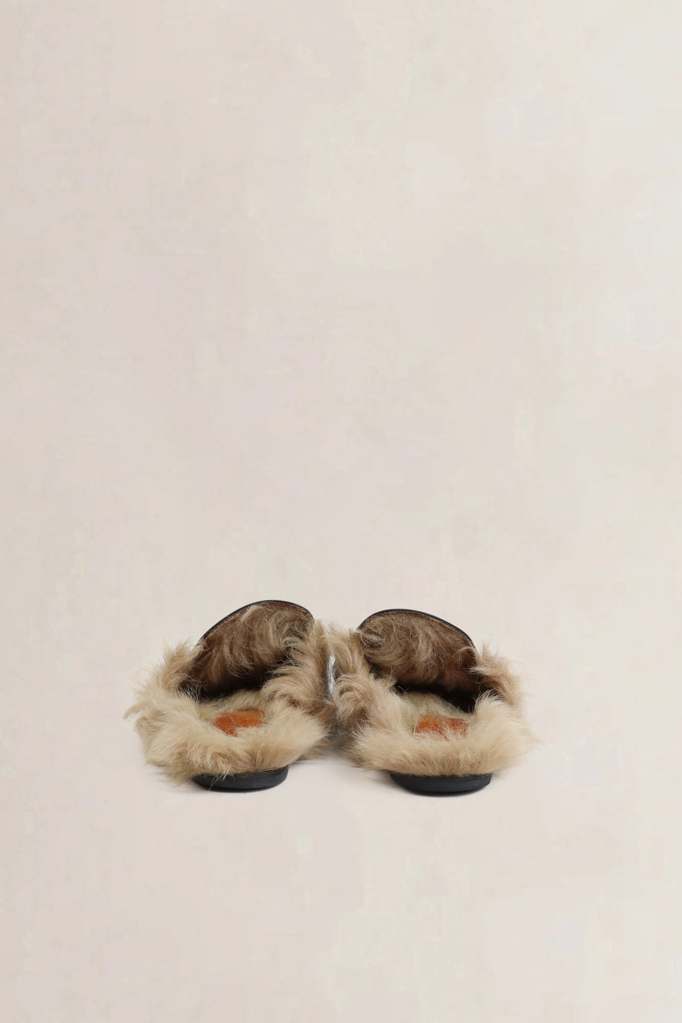Gucci Black Shearling Princetown Flats