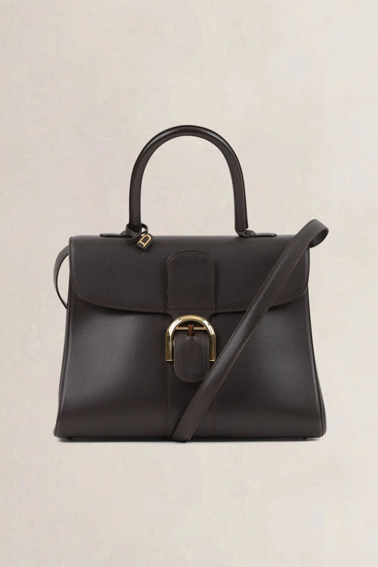 Delvaux Brown Brillant MM Crossbody Bag