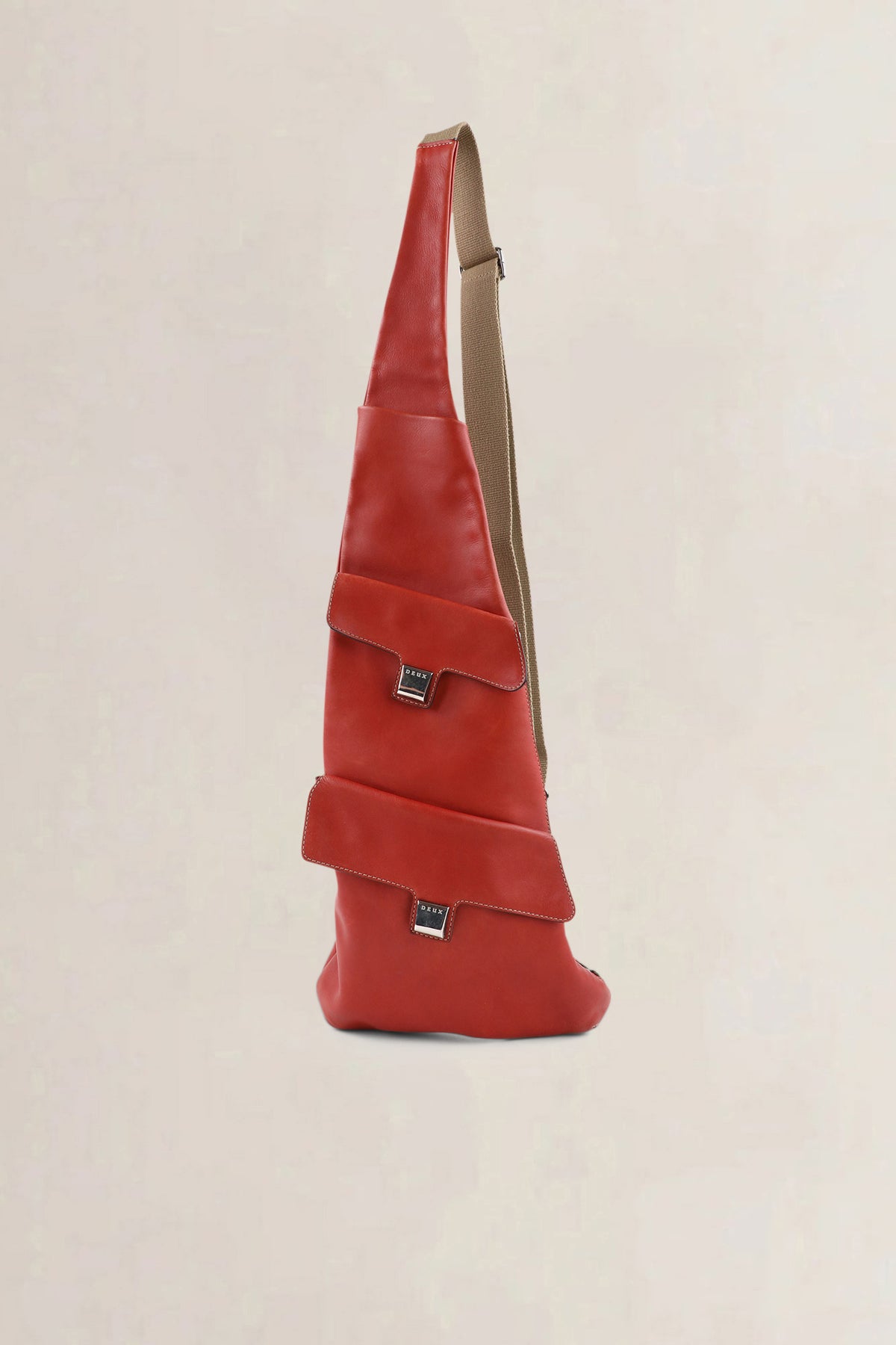 Delvaux Brick Red Deux Le Trente-Quatre Crossbody Bag