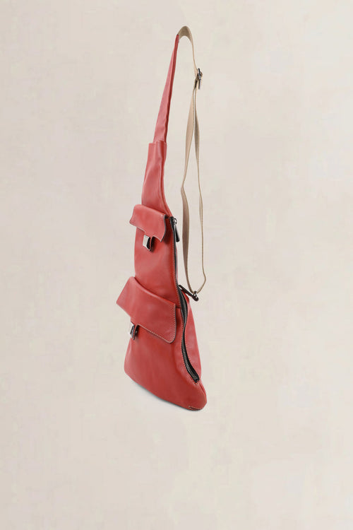 Delvaux Brick Red Deux Le Trente-Quatre Crossbody Bag