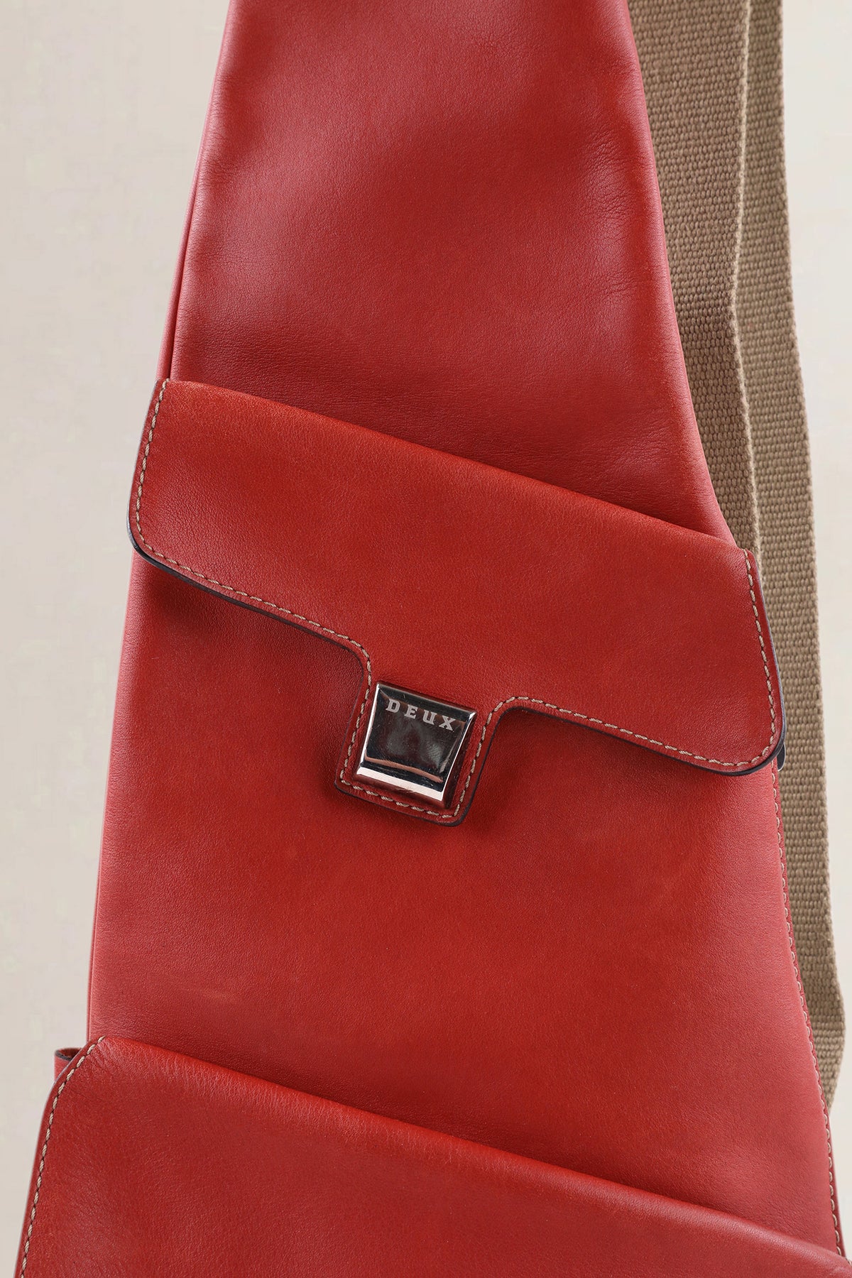 Delvaux Brick Red Deux Le Trente-Quatre Crossbody Bag