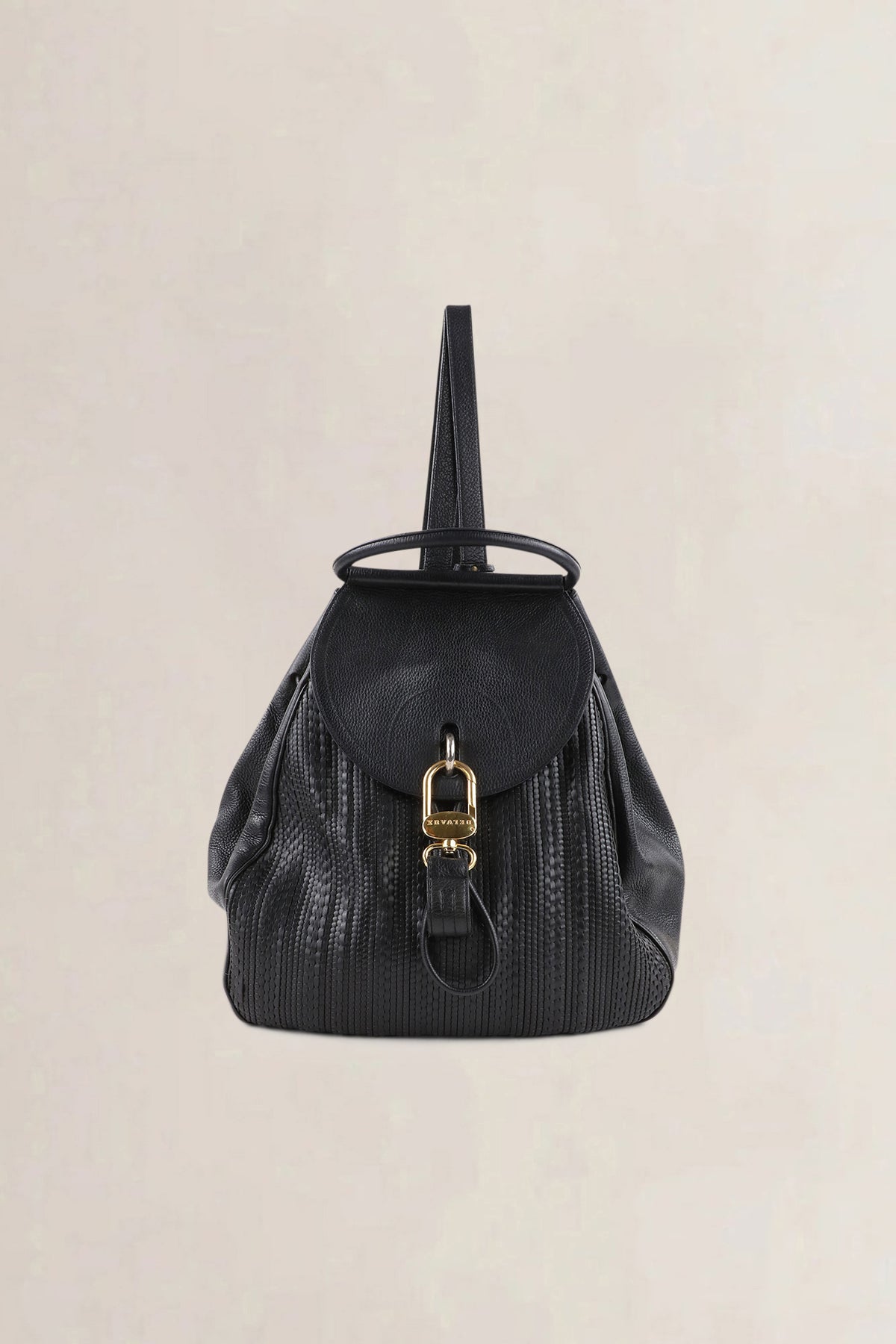 Delvaux Black Lucifer Toile de Cuir GM Shoulder Bag